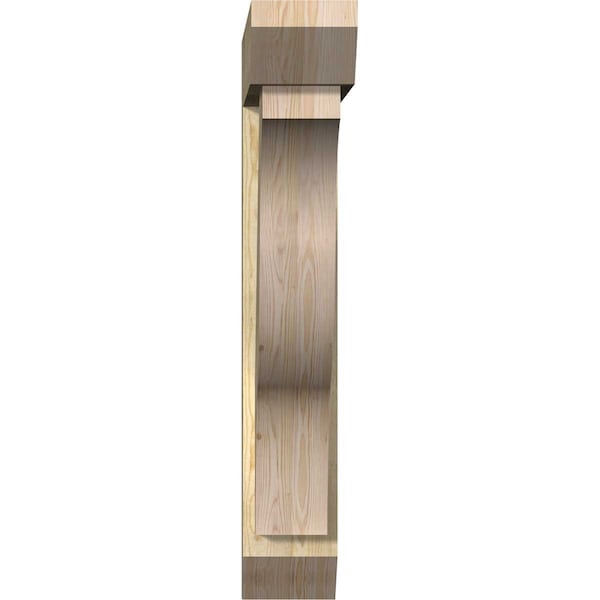 Funston Slat Rough Sawn Bracket W/ Offset Brace, Douglas Fir, 8W X 36D X 48H